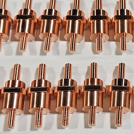 copper cnc machined parts manufactured at Universal Fabrications Coventry Ltd