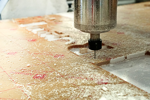 close up of tufnol cnc machining at Universal Fabrications (Coventry)