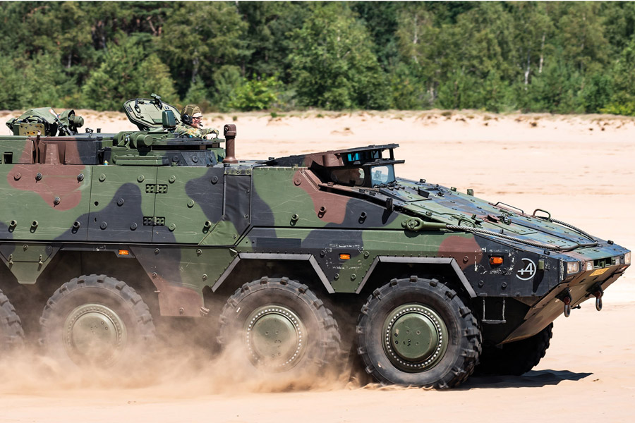 Boxer armoured vehicle representing battery enclosures in military and commercial vehicles manufactured by Universal Fabrications